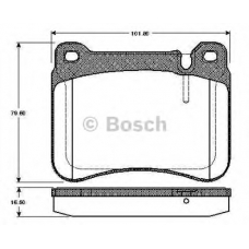 0 986 TB2 972 BOSCH Комплект тормозных колодок, дисковый тормоз