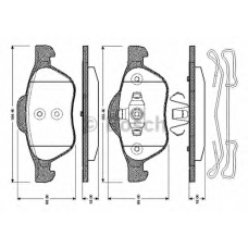 0 986 TB3 067 BOSCH Комплект тормозных колодок, дисковый тормоз