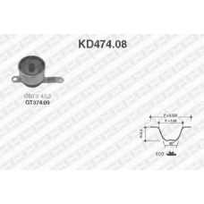 KD474.08 SNR Комплект ремня грм