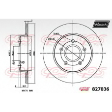 827036.6980 MAXTECH Тормозной диск