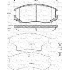 363702161141 MAGNETI MARELLI Комплект тормозных колодок, дисковый тормоз