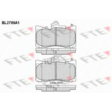 BL2709A1 FTE Комплект тормозных колодок, дисковый тормоз