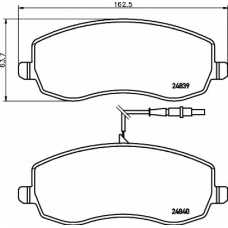 8DB 355 013-871 HELLA Комплект тормозных колодок, дисковый тормоз