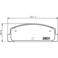 8DB 355 016-761 HELLA Комплект тормозных колодок, дисковый тормоз