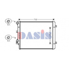 040025N AKS DASIS Радиатор, охлаждение двигателя