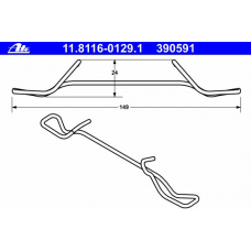 11.8116-0129.1 ATE Пружина, тормозной суппорт