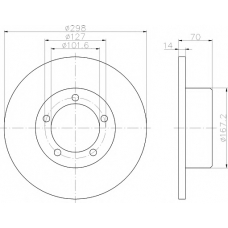 8DD 355 122-322 HELLA PAGID Тормозной диск