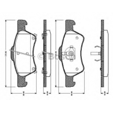 0 986 TB2 387 BOSCH Комплект тормозных колодок, дисковый тормоз