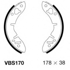 VBS170 MOTAQUIP Комплект тормозных колодок