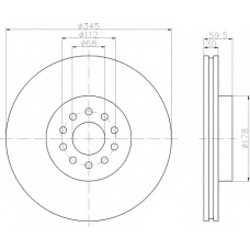 8DD 355 108-481 HELLA Тормозной диск