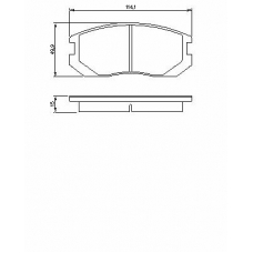 0 986 460 980 BOSCH Комплект тормозных колодок, дисковый тормоз