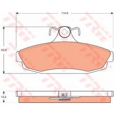 GDB7512 TRW Комплект тормозных колодок, дисковый тормоз