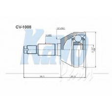 CV-1008 KAVO PARTS Шарнирный комплект, приводной вал