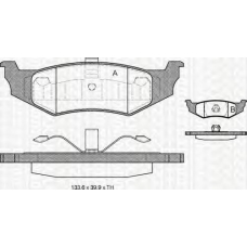 8110 80532 TRIDON Brake pads - rear