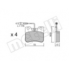 22-0060-1 METELLI Комплект тормозных колодок, дисковый тормоз