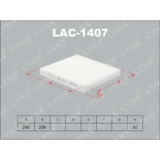 LAC-1407 LYNX Lac-1407 фильтр салона lynx