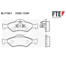 BL1776A1 FTE Комплект тормозных колодок, дисковый тормоз