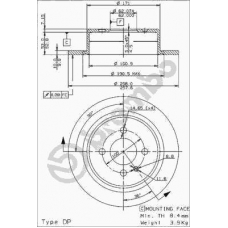 08.3947.24 BREMBO Тормозной диск