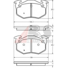 P 68 018 ABS Комплект тормозных колодок, дисковый тормоз