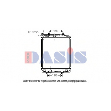 160095N AKS DASIS Радиатор, охлаждение двигателя