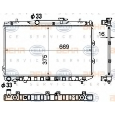 8MK 376 790-511 HELLA Радиатор, охлаждение двигателя