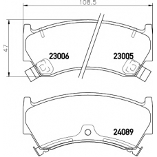 8DB 355 009-821 HELLA PAGID Комплект тормозных колодок, дисковый тормоз