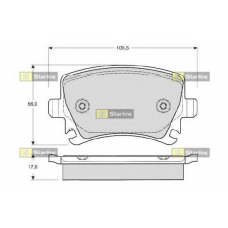 BD S011SP STARLINE Комплект тормозных колодок, дисковый тормоз