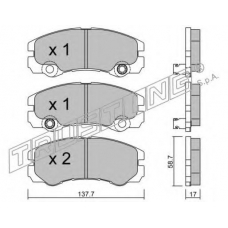 366.1 TRUSTING Комплект тормозных колодок, дисковый тормоз