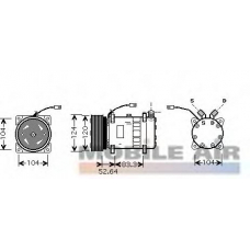 0100K095 VAN WEZEL Компрессор, кондиционер