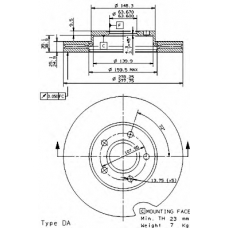 09.9464.11 BREMBO Тормозной диск