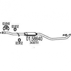 01.58640 MTS Средний глушитель выхлопных газов