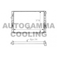 101062 AUTOGAMMA Радиатор, охлаждение двигателя