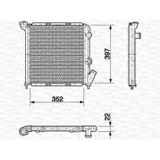 350213613000 MAGNETI MARELLI Радиатор, охлаждение двигателя