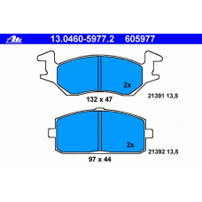 13.0460-5977.2 ATE Колодки тормозные