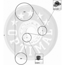SK-1288 OPTIMAL Комплект ремня грм