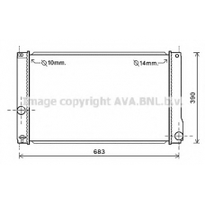 TO2608 AVA Радиатор, охлаждение двигателя