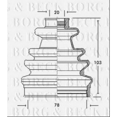 BCB2041 BORG & BECK Пыльник, приводной вал