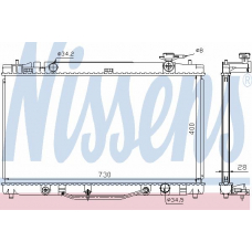 646808 NISSENS Радиатор, охлаждение двигателя