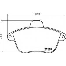 8DB 355 019-071 HELLA Комплект тормозных колодок, дисковый тормоз