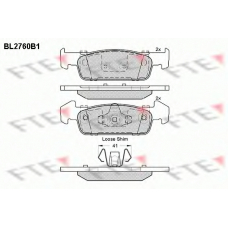 BL2760B1 FTE Комплект тормозных колодок, дисковый тормоз