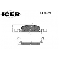140389 ICER Комплект тормозных колодок, дисковый тормоз