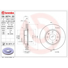 09.9574.20 BREMBO Тормозной диск