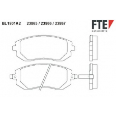 BL1901A2 FTE Комплект тормозных колодок, дисковый тормоз