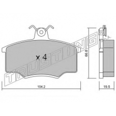 026.0 TRUSTING Комплект тормозных колодок, дисковый тормоз