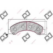 BP1722 DJ PARTS Комплект тормозных колодок, дисковый тормоз