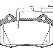 BPA0434.32 OPEN PARTS Комплект тормозных колодок, дисковый тормоз