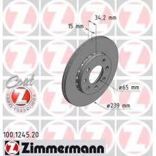 100.1245.20 ZIMMERMANN Тормозной диск