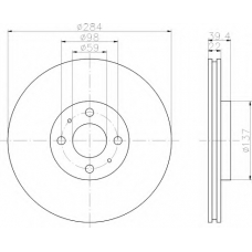 8DD 355 102-531 HELLA Тормозной диск