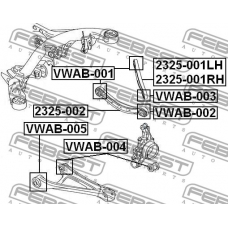 VWAB-002 FEBEST Подвеска, рычаг независимой подвески колеса