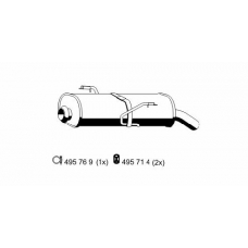 505000 ERNST Глушитель выхлопных газов конечный